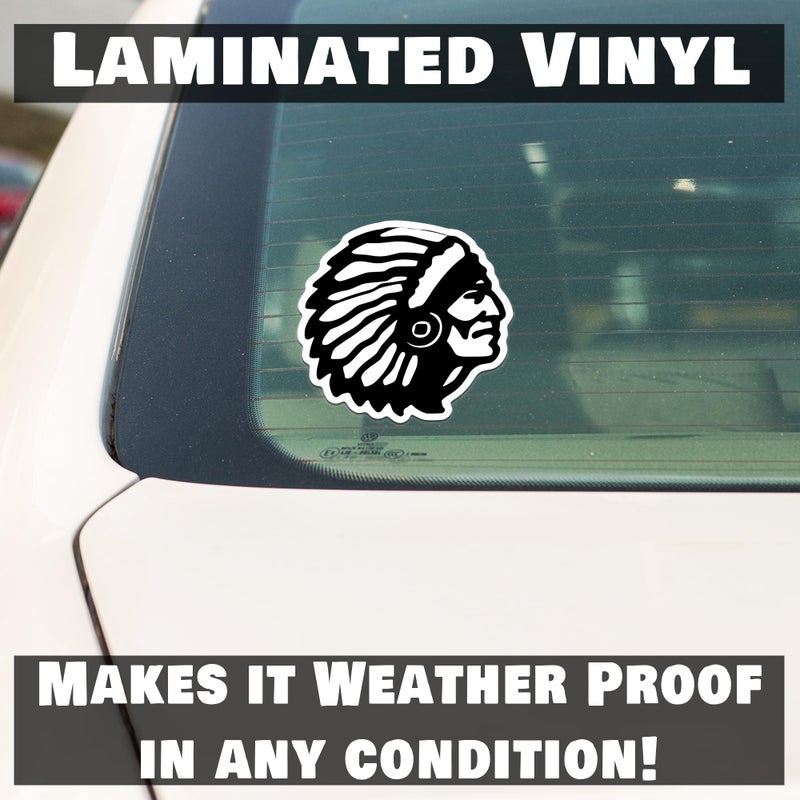 KCD Native American Indian Head Vinyl Decal Sticker | Cars Trucks Vans SUVs Windows Walls Cups Laptops | Black | 5.5 Inch | KCD2352 - Image 4